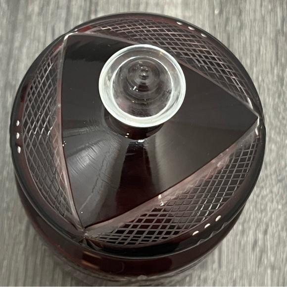 Bohemian Ruby Red Lidded Jar - Picture 9 of 10